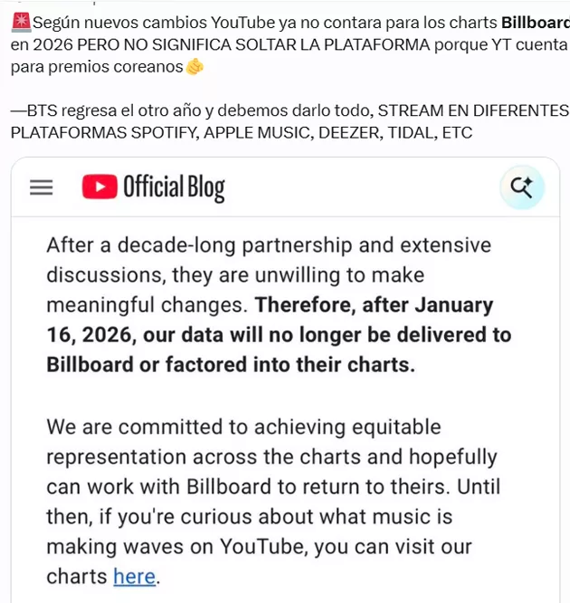 Billboard cambia sus reglas